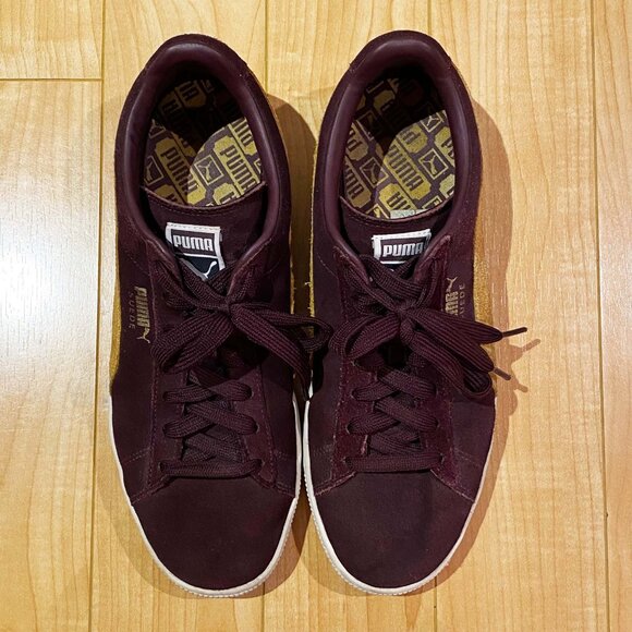 Puma Suede - Burgundy & Yellow (US10) - Picture 4 of 11